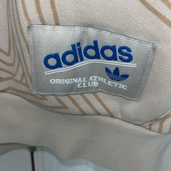 Adidas Originals Athletic Club AOC Print All Over Hoodie Sweatshirt Worn Spots S - Picture 4 of 10